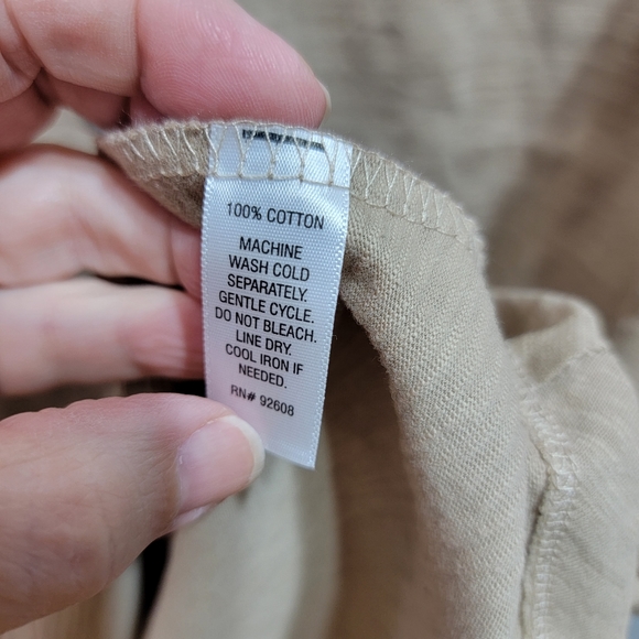 NWOT Passports Women's Brown Cotton Knit Sleeveless Snap-up Shirt Size Large. - Picture 5 of 7